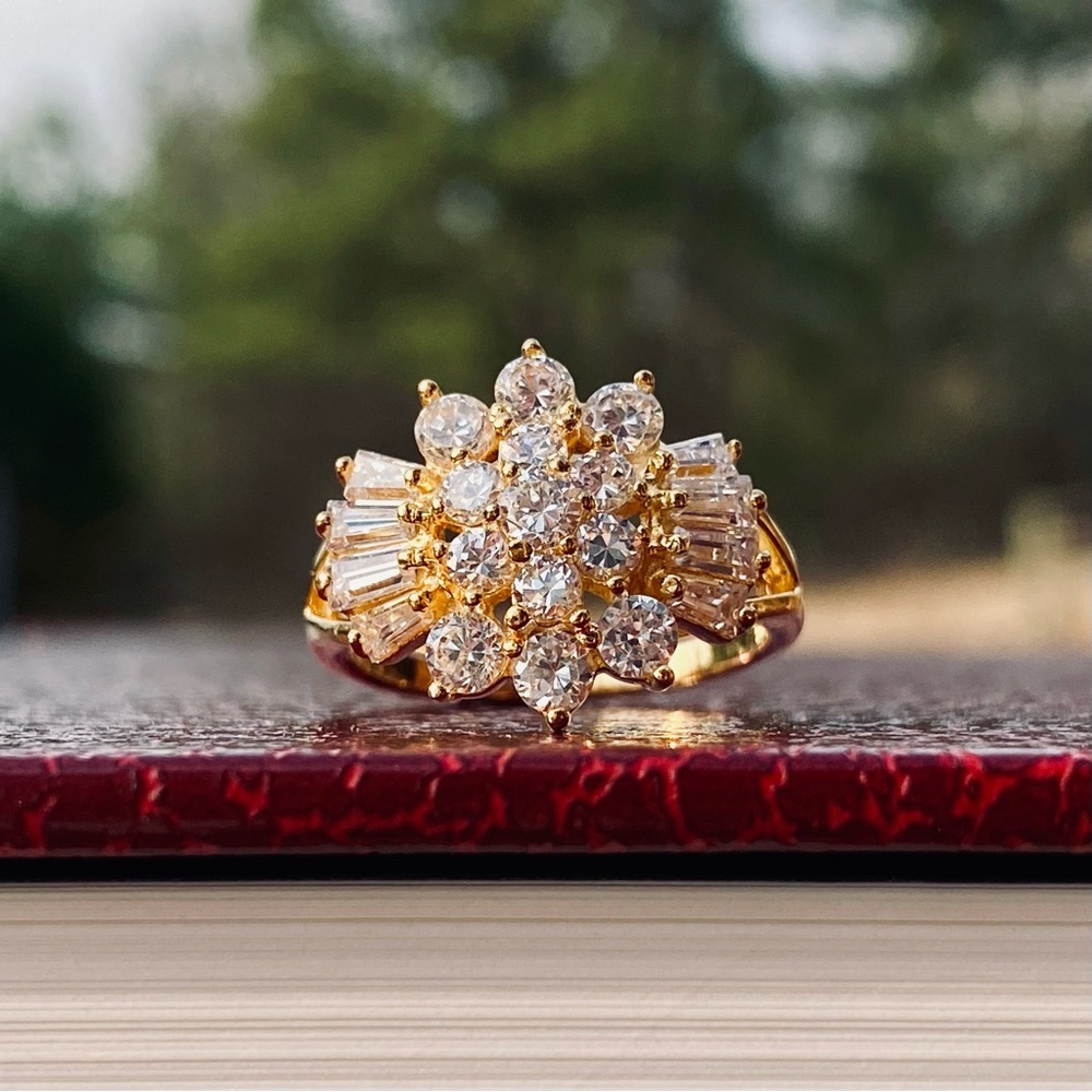 Vintage Gold and Silver Sparkle Ring